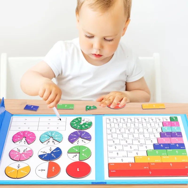 Gluschwein - Montessori Magnetisches Buch-Bruchteil-Puzzle für Kinder