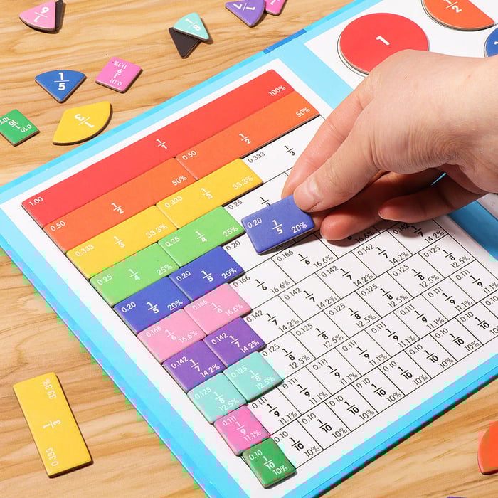 Gluschwein - Montessori Magnetisches Buch-Bruchteil-Puzzle für Kinder
