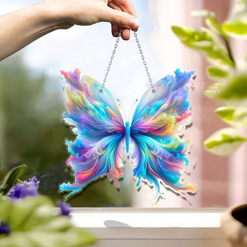 Gluschwein - Schmetterling Buntes Acryl Fenster hängend