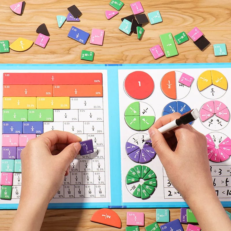 Gluschwein - Montessori Magnetisches Buch-Bruchteil-Puzzle für Kinder