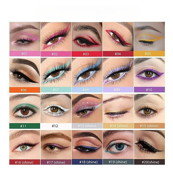Gluschwein - 20 PCS farbige Eyeliner Stifte Set