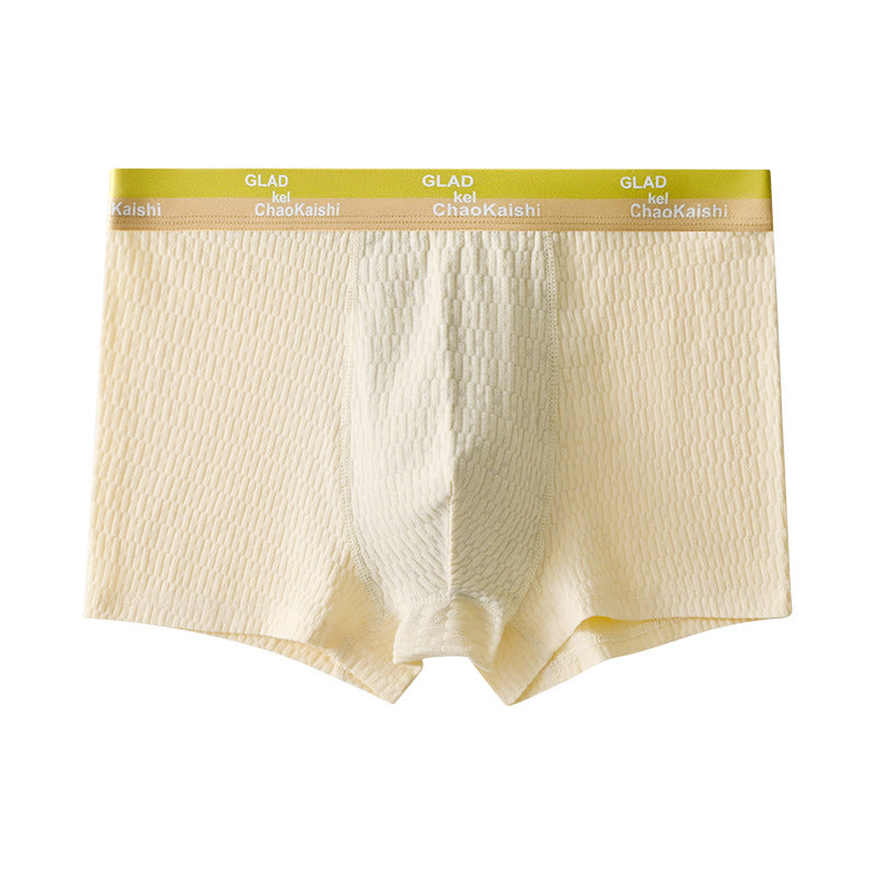 Gluschwein - Baumwolle Herren Boxershorts Antibakteriell Atmungsaktiv Schweißabsorbierend Hellgelb