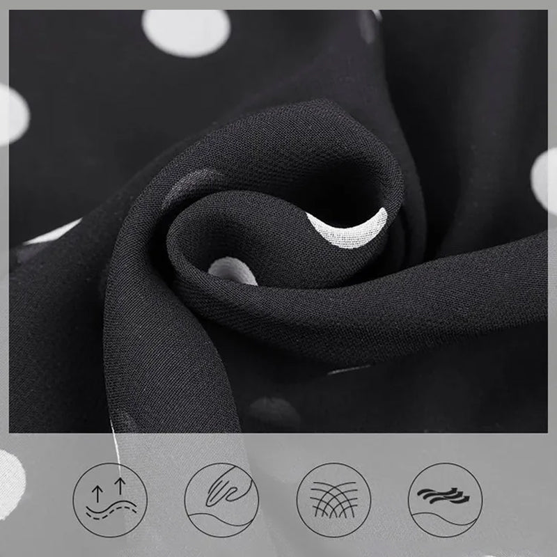 Gluschwein - Schwarze, gepunktete Chiffon-Culotte