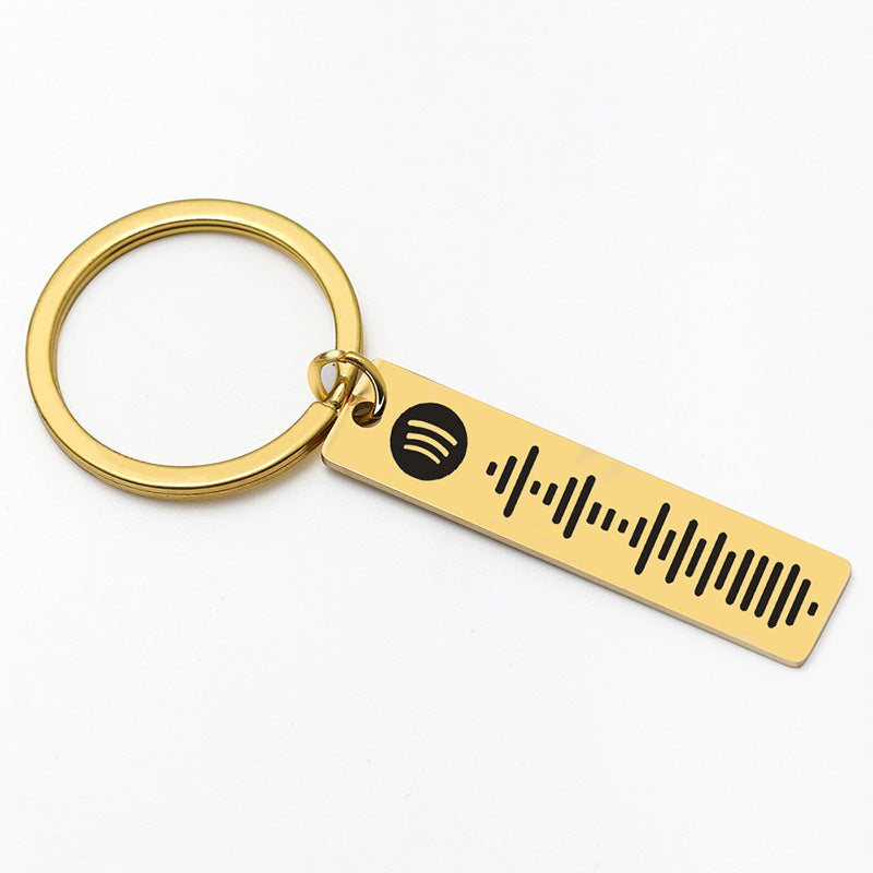 Gluschwein - Benutzerdefinierter Spotify-Code-Musik-Schlüsselanhänger GOLD