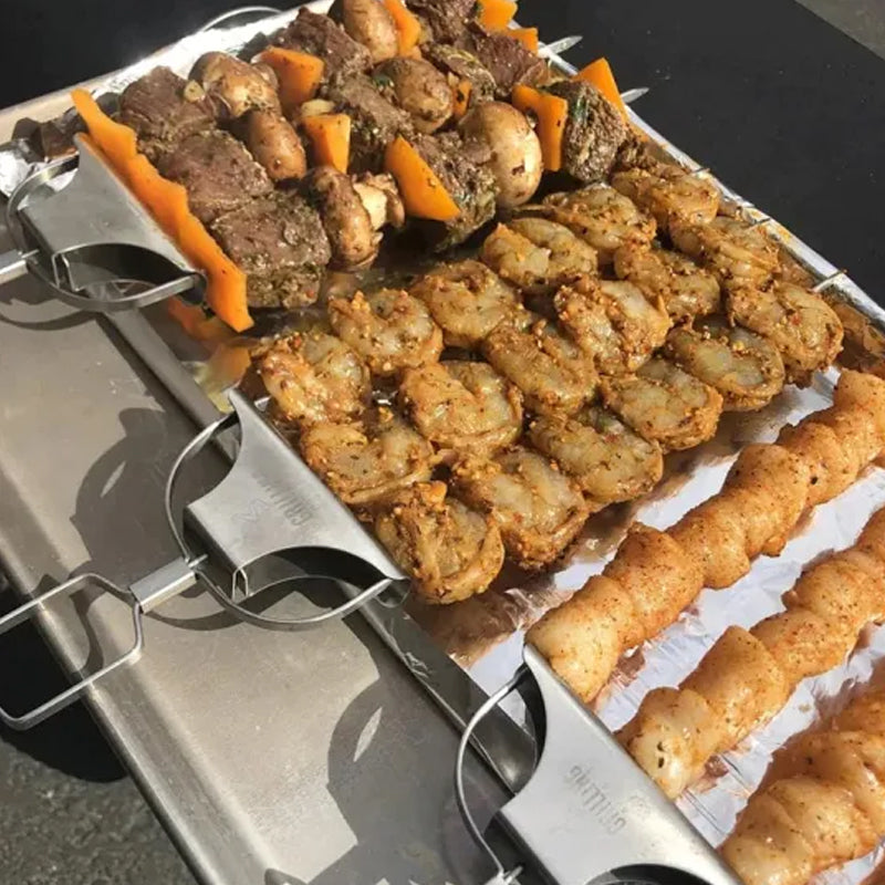 Gluschwein - Halbautomatische Grillgabel aus Edelstahl