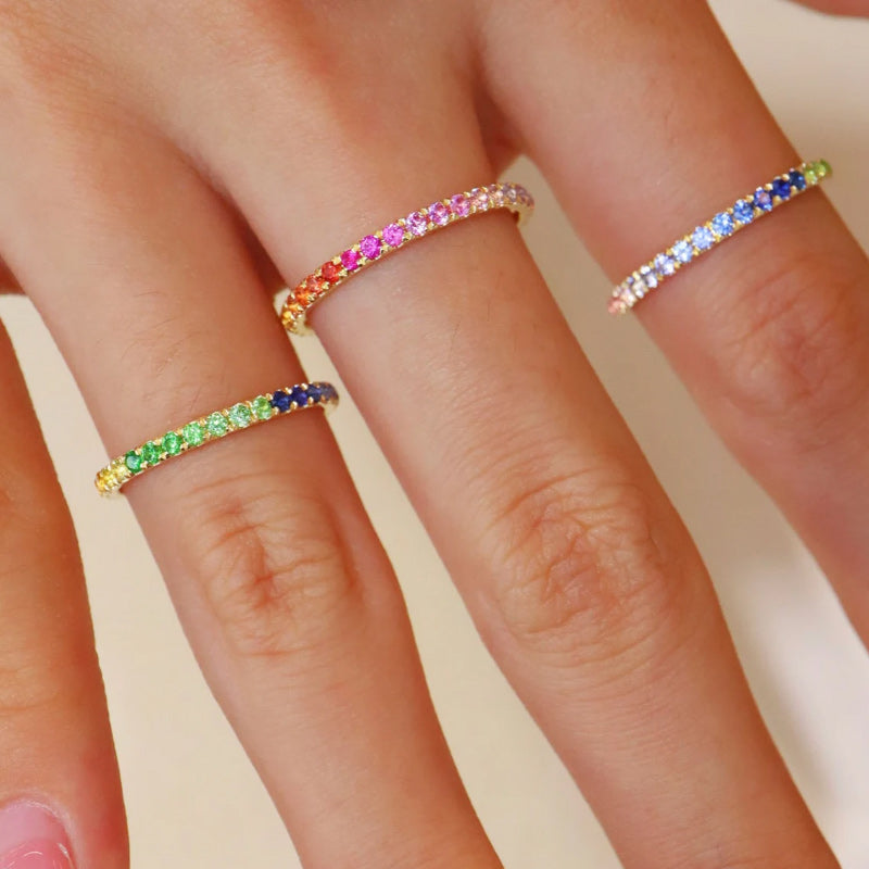 Gluschwein - 💕Farbiger Reihenring💍(3 Stück)