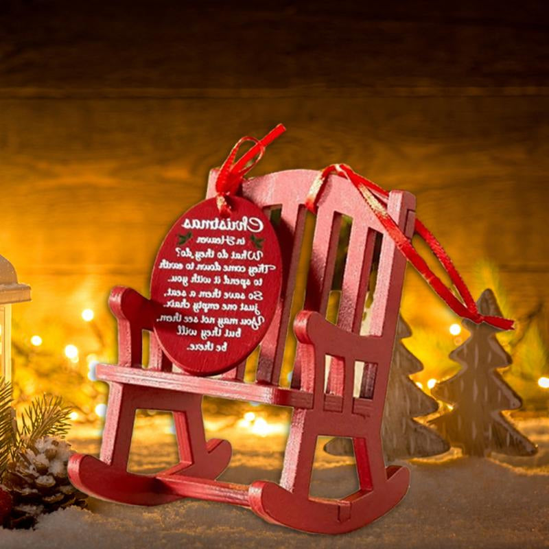 Gluschwein - Weihnachten Holzhandwerk Kleiner Schaukelstuhl Ornament