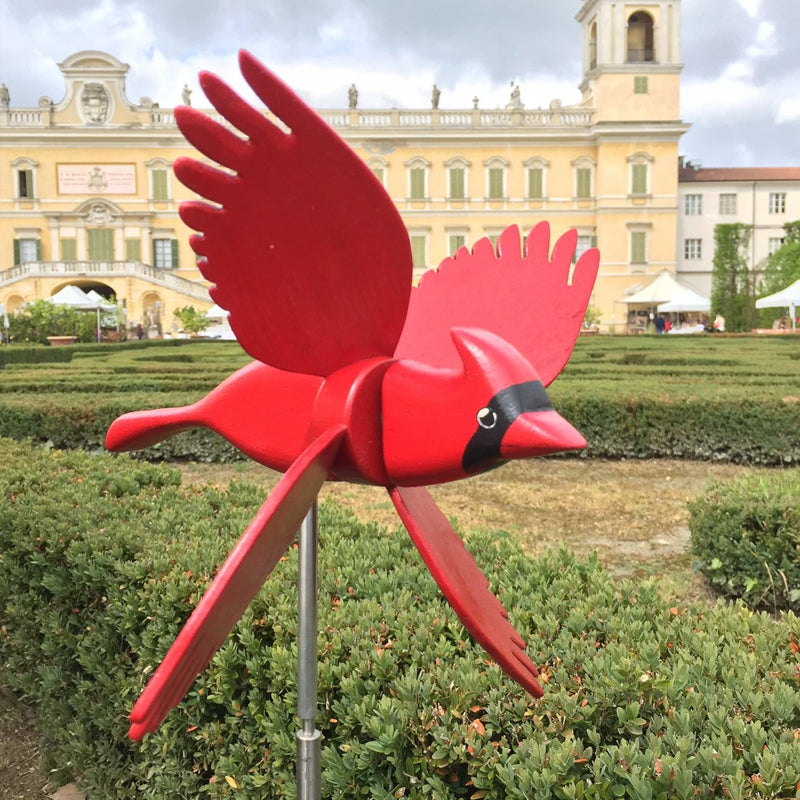 Gluschwein - Windmühle mit Möwe als Gartendekoration