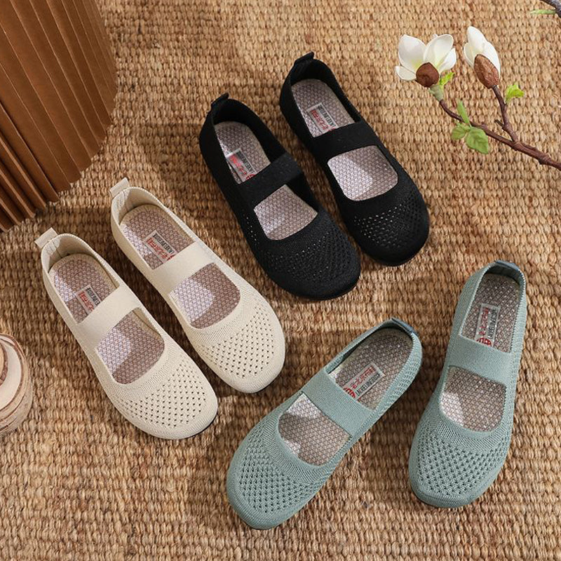 Gluschwein - Atmungsaktive, rutschfeste Stoffschuhe für Damen