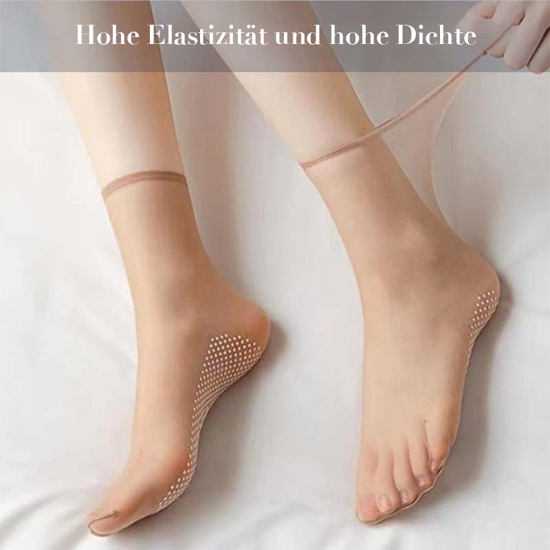 Gluschwein - Unsichtbare, rutschfeste Kristallseidensocken für Frühling und Sommer