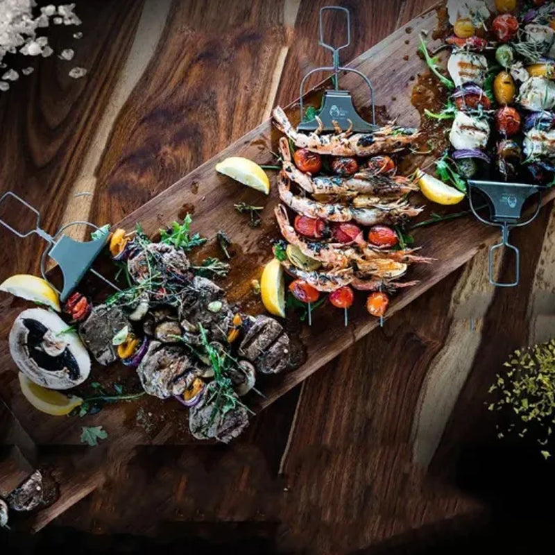 Gluschwein - Halbautomatische Grillgabel aus Edelstahl