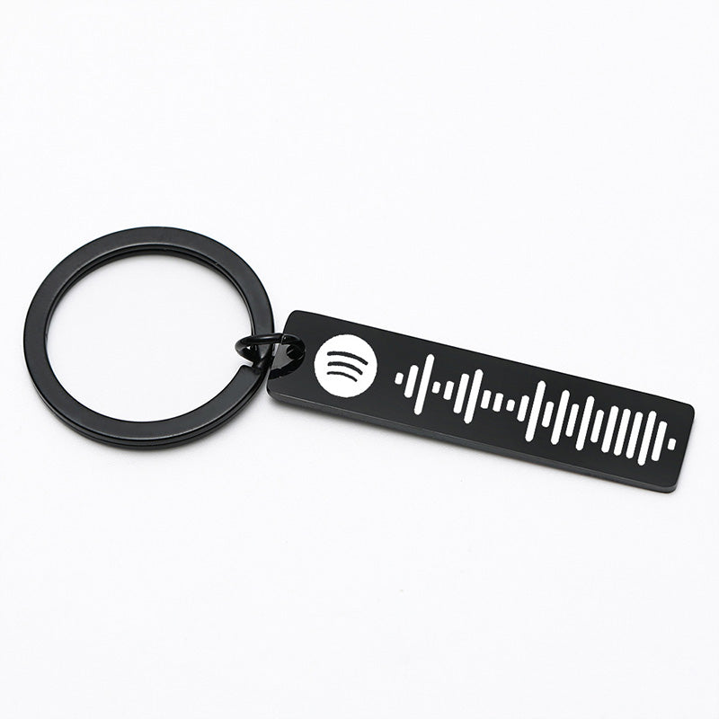 Gluschwein - Benutzerdefinierter Spotify-Code-Musik-Schlüsselanhänger SCHWARZ