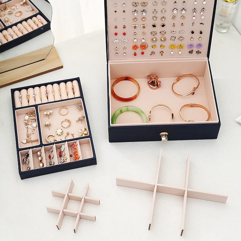 Gluschwein - Leder-Schmuckkästchen mit Schloss, Aufbewahrungsbox-Organizer
