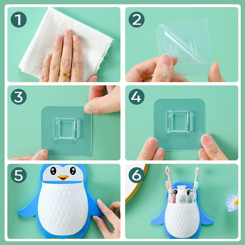 Gluschwein - Penguin Shape Wall Mount Phone Holder