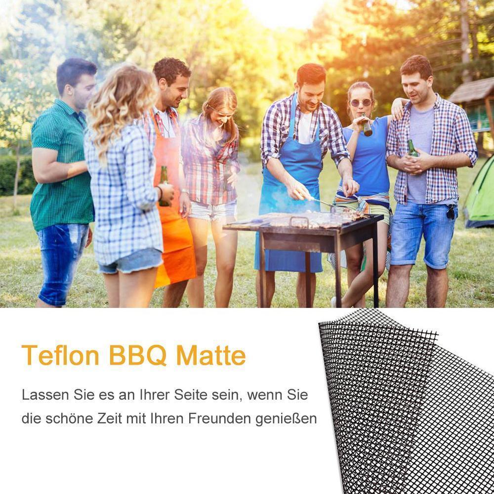 Gluschwein - Teflon Netz Grillmatte antihaft wiederverwendbar, eckig 33x40 cm, 1/3 pc