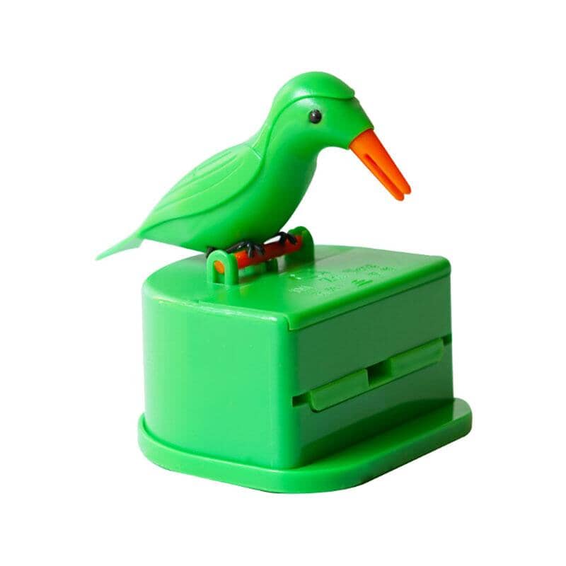 Gluschwein - Kreativer automatischer Zahnstocherbox-Karikaturvogel Grün-Grün