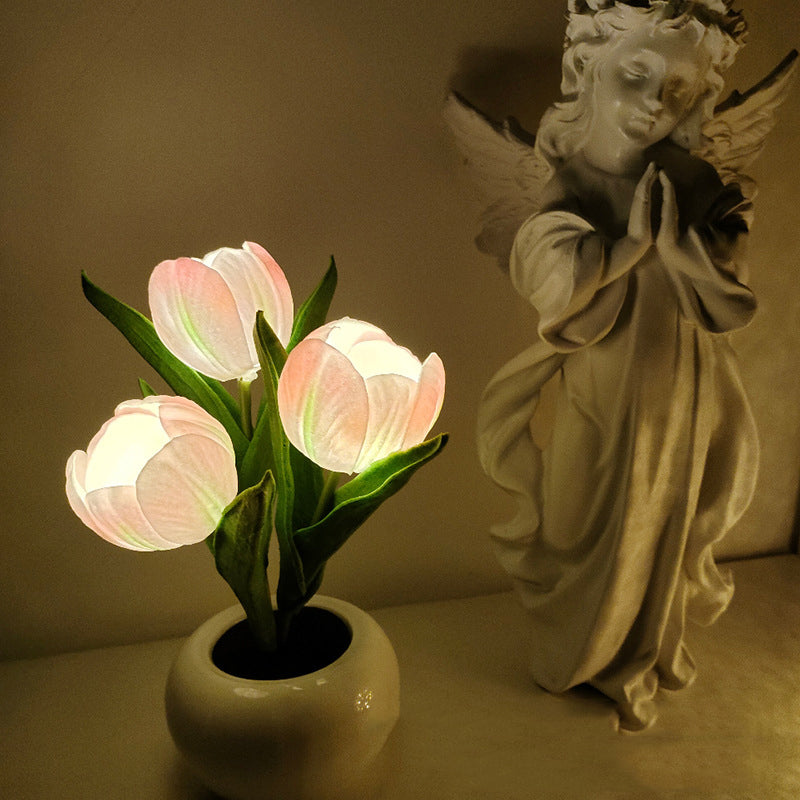 Gluschwein - LED-Tulpen-Nachtlicht-Blumen-Tischlampe
