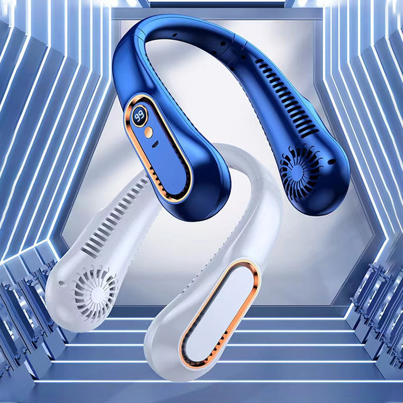 Gluschwein - Nackenventilator, wiederaufladbarer USB-Lüfter, 5 Geschwindigkeiten einstellbar