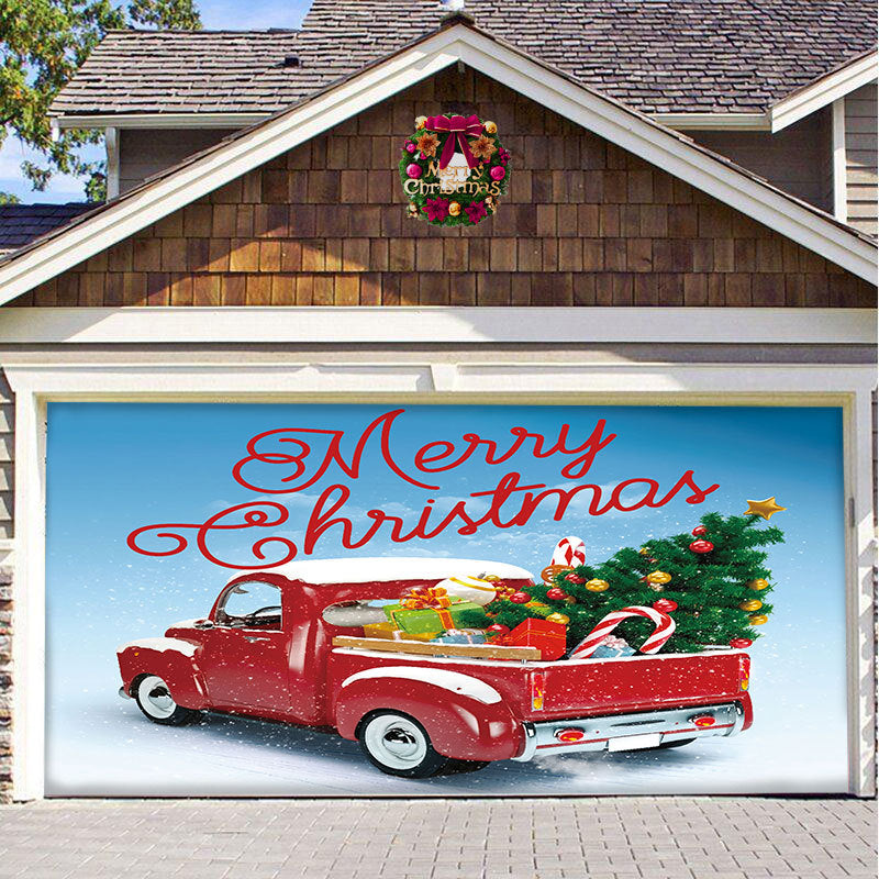 Gluschwein - 🎅🏻Schnee Garagentor Fahne Ornament🎄 Auto 200*150cm