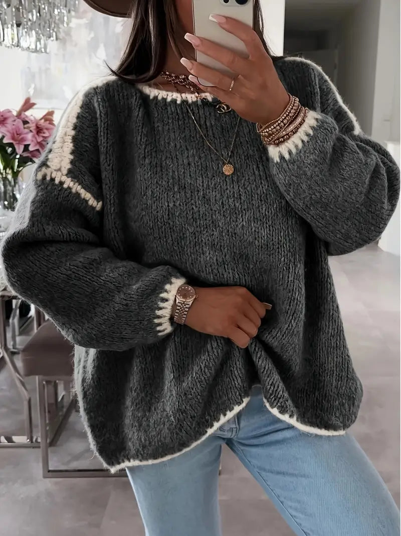 Usalda - Langärmeliger Strickpullover