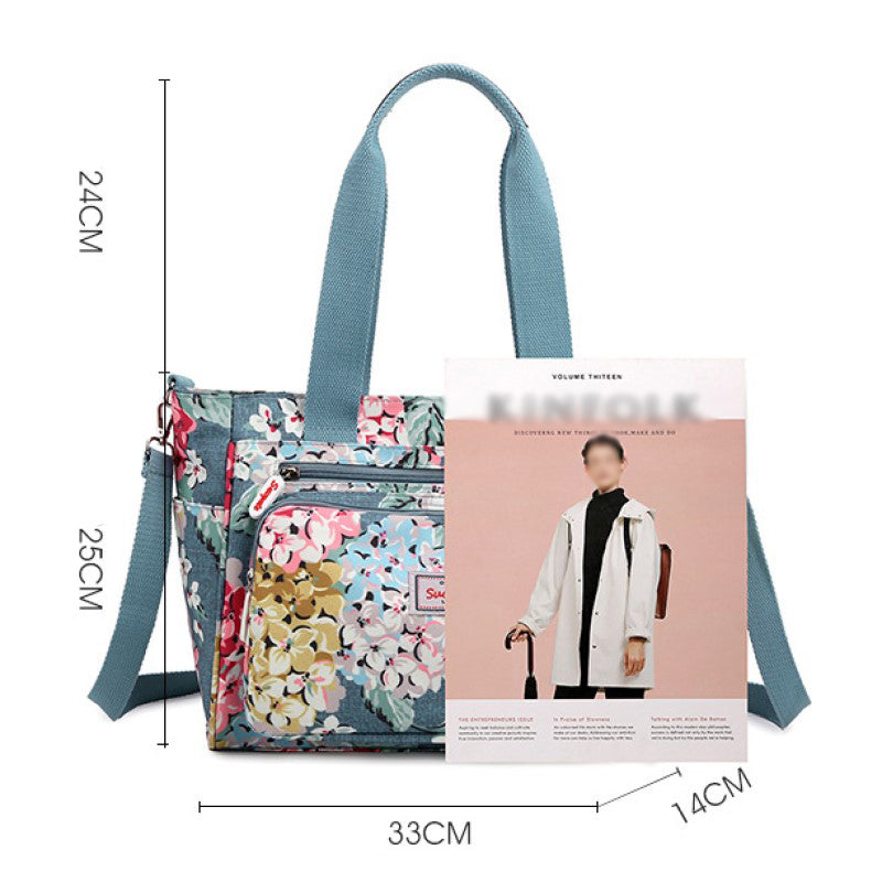 Gluschwein - Wasserdichte Tasche mit Blumenmuster und großem Fassungsvermögen