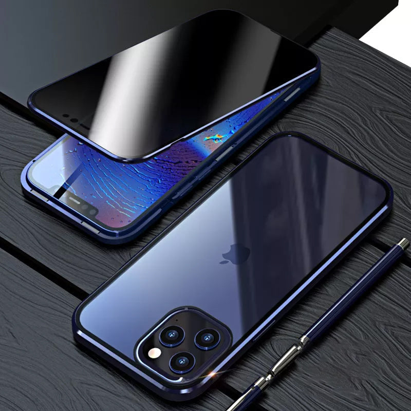 Gluschwein - Magnetic anti-peeping phone case for iPhone Blau