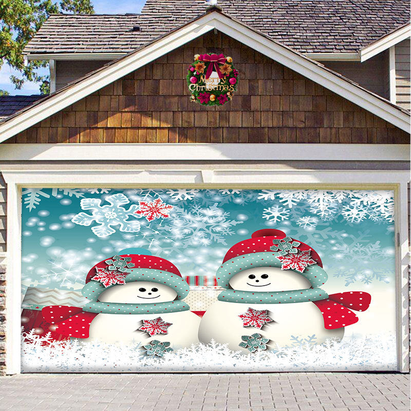Gluschwein - 🎅🏻Schnee Garagentor Fahne Ornament🎄 Schneemann 200*150cm
