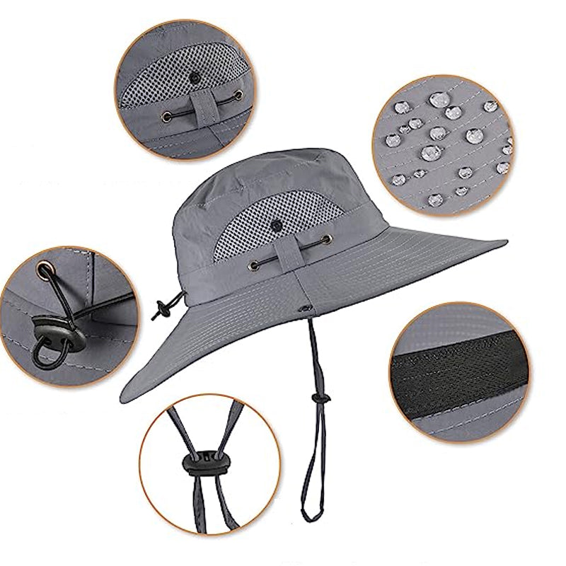 Gluschwein - Solar- und USB-Ladeventilator Outdoor-Fischerhut