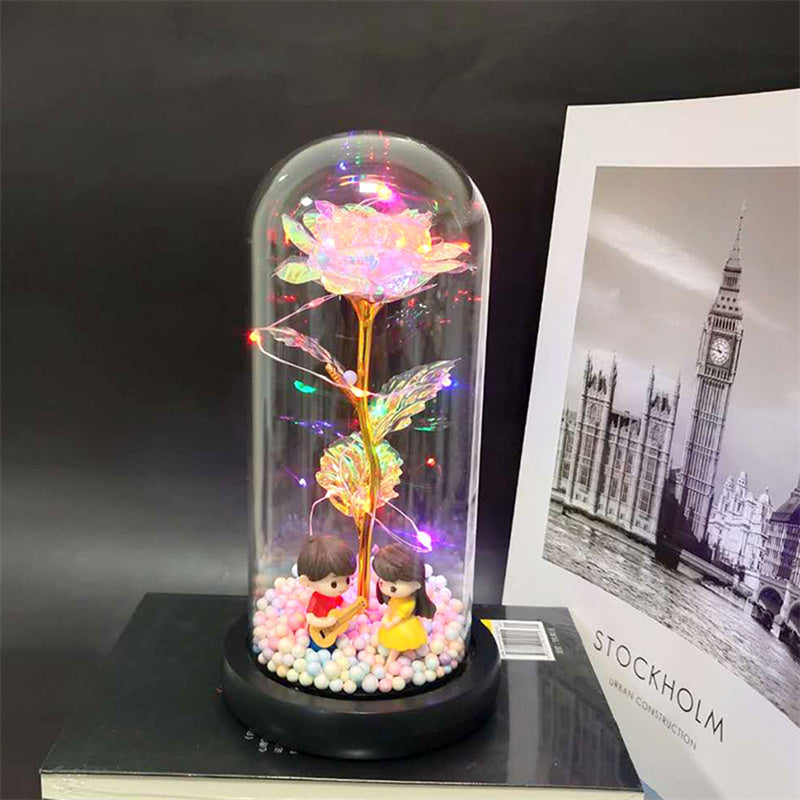Gluschwein - Glitzernde Rosenornamente verzaubern romantisch Gitarre