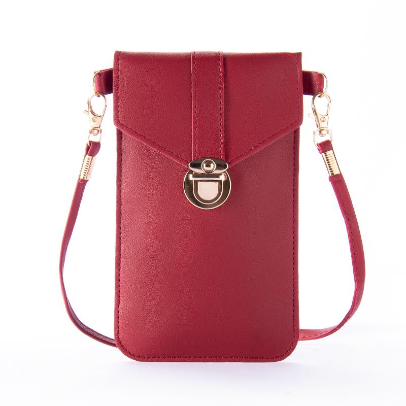 Gluschwein - PU-Touchscreen-Handytasche Rot