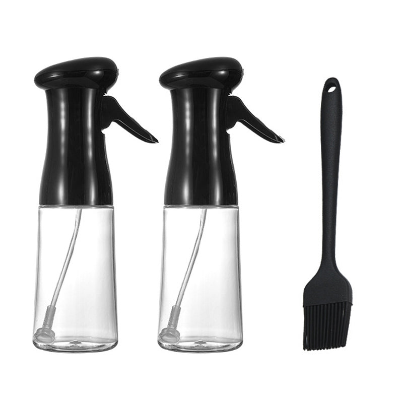 Gluschwein - Ölsprühflasche mit Luftdruck Schwarz*2 Mit Ölpinsel