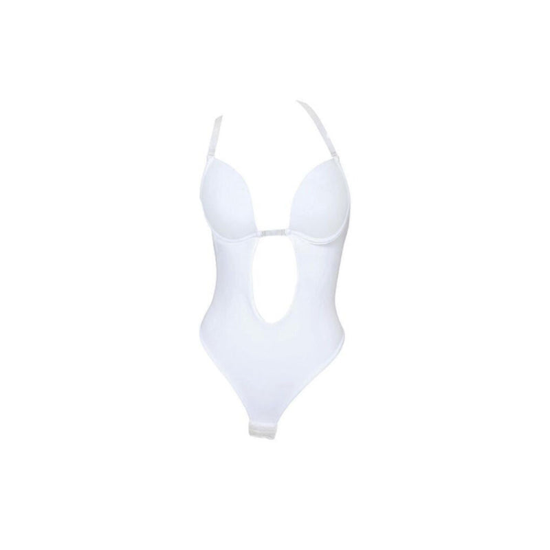 Gluschwein - Rückenfreier Body Shaper BH Weiß