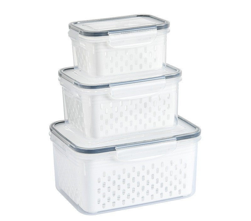 🥗 49% Rabatt! 🧊 5er-Set Kühlschrank-Aufbewahrungsboxen – stapelbare Obstboxen mit abnehmbarem Sieb, BPA-frei, ideal für Picknicks und Camping 🥦