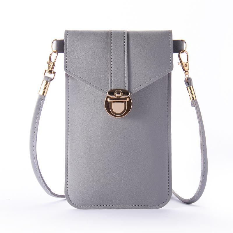 Gluschwein - PU-Touchscreen-Handytasche Hellgrau
