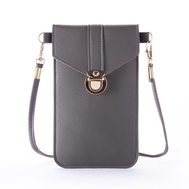 Gluschwein - PU-Touchscreen-Handytasche Dunkelgrau