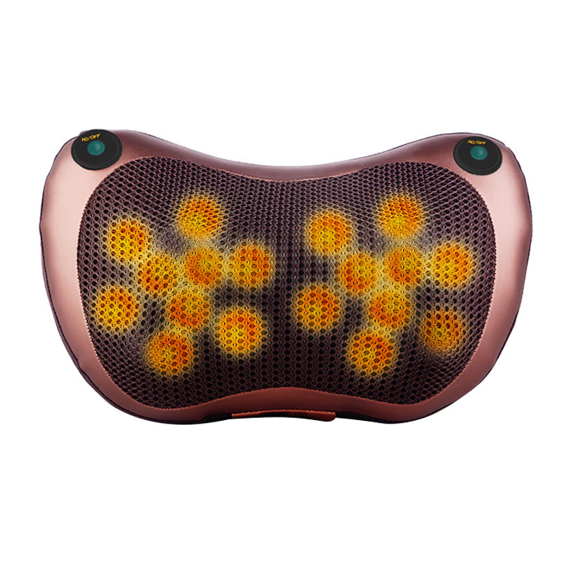 Gluschwein - Multifunktionales beheiztes Massagekissen DOPPELKNÖPFE + 18 MASSAGEBÄLLE