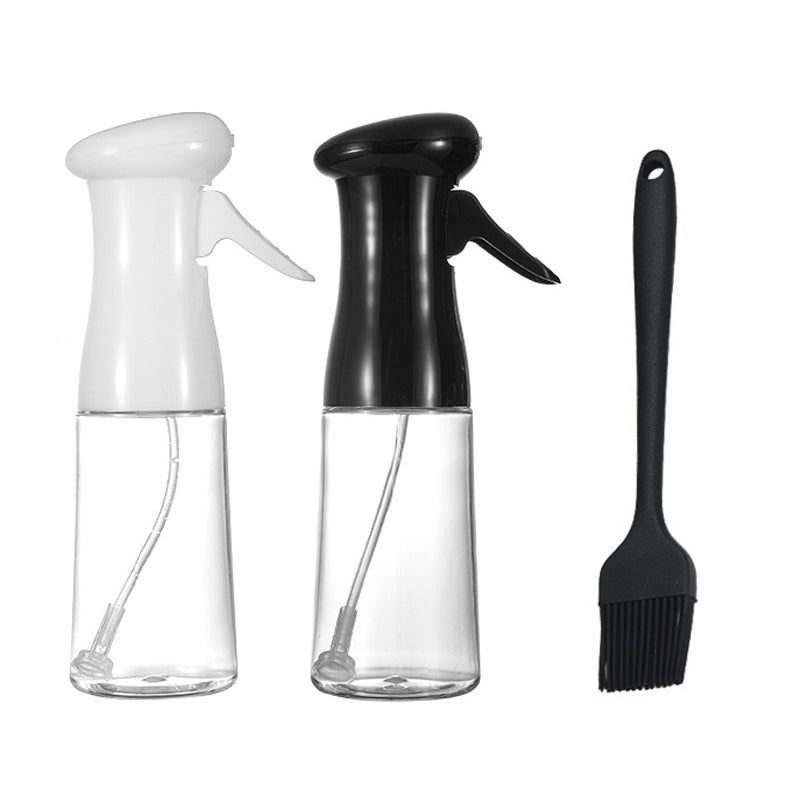 Gluschwein - Ölsprühflasche mit Luftdruck Schwarz+Weiß Mit Ölpinsel