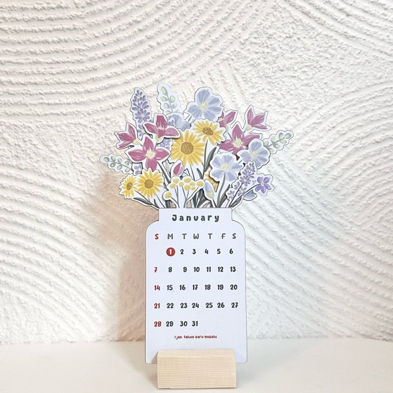 Gluschwein - 2024 Blühende Blumen Tischkalender