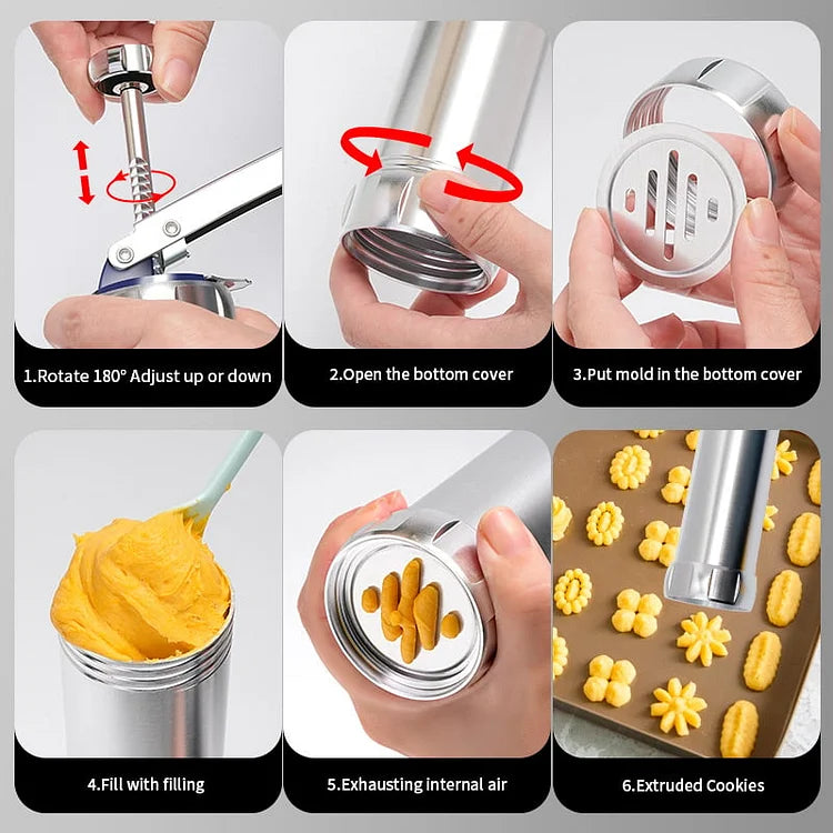ProBaker - Ensemble de presse à biscuits en acier inoxydable