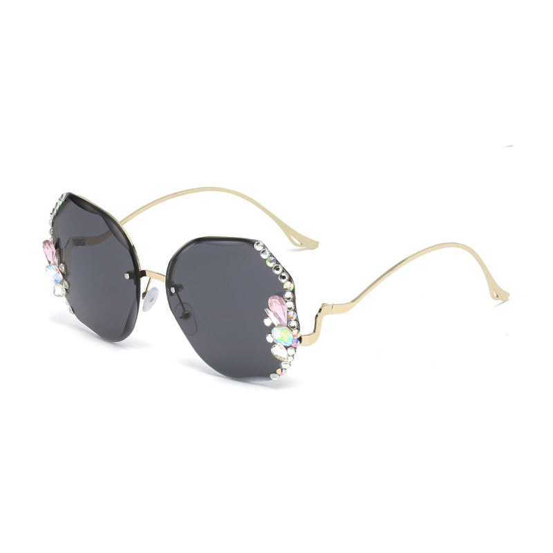Gluschwein - Frauen randlose Diamantsonnenbrille