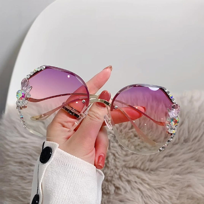Gluschwein - Frauen randlose Diamantsonnenbrille