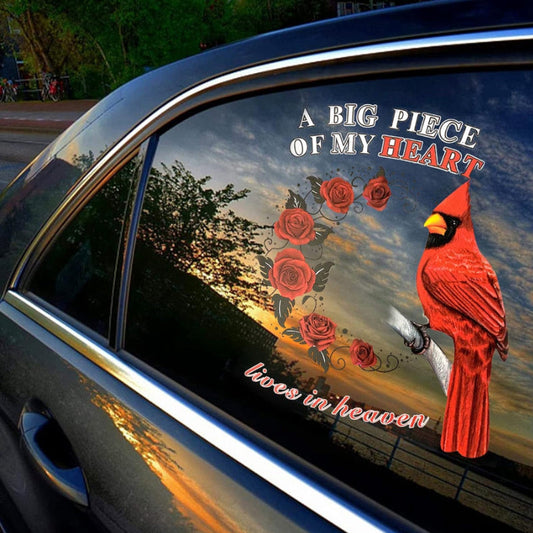 Pegatina para parachoques de pájaros y flores