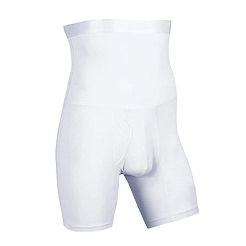 Gluschwein - Nahtlose hohe Taille Shapewear für Männer weiss