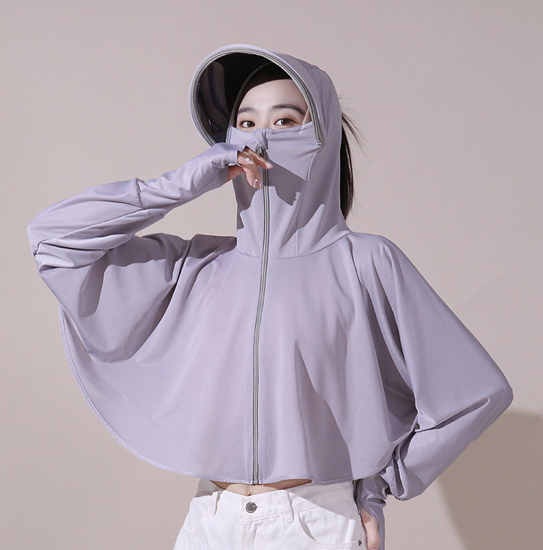 Gluschwein - Eisseide UV-Schutz Windjacke mit Kapuze