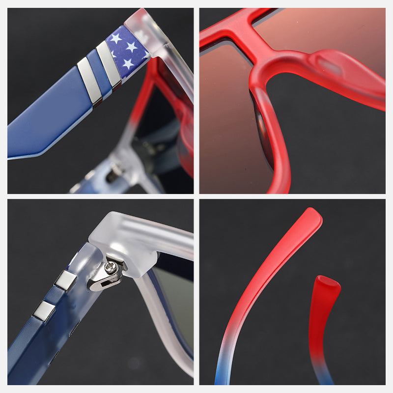 Gluschwein - Sonnenbrille mit flachem Oberteil und Schildpatt-Muster