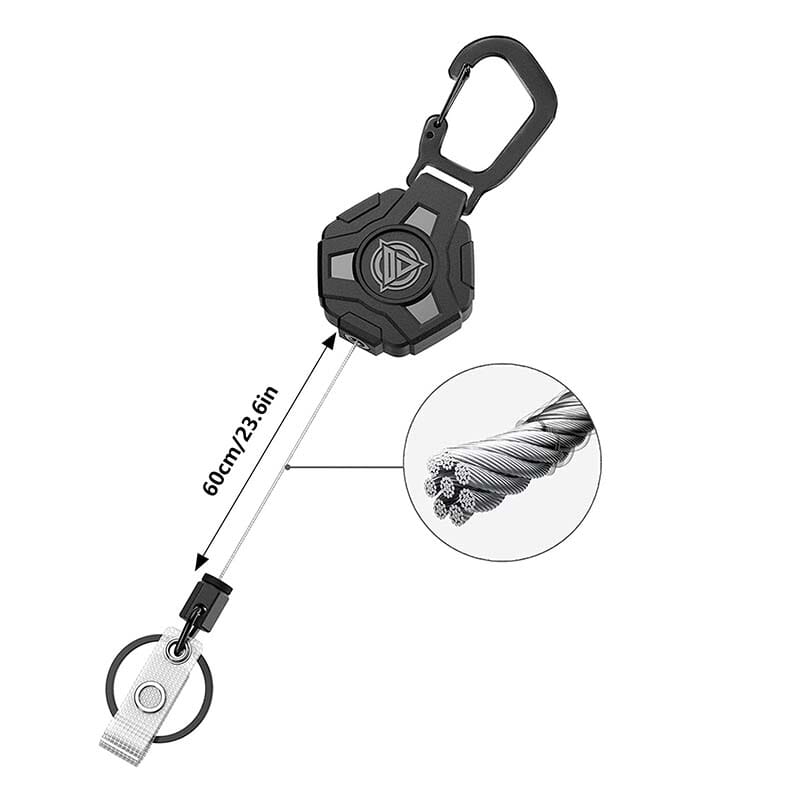 Porte-clés rétractable lourd