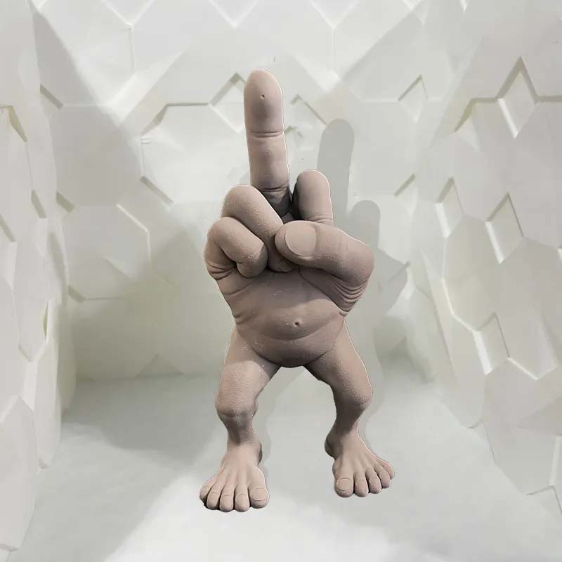 Gluschwein - Mittelfinger-Figur mit Beinen