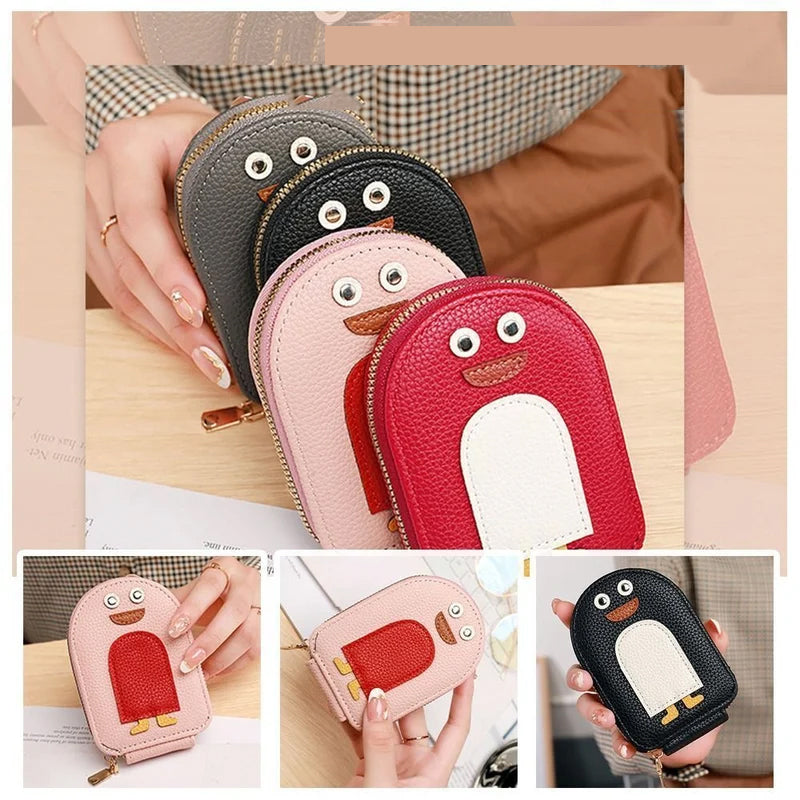1+1 GRATUIT | Porte-cartes de crédit PinguWallet™ en PU Motif Pingouins mignons