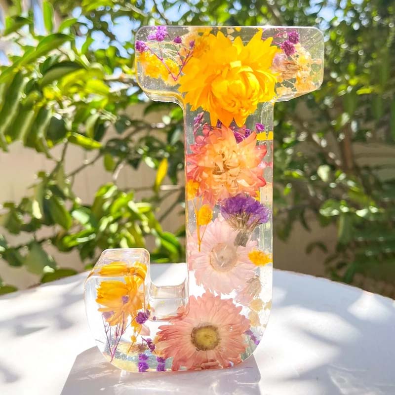 Gluschwein - Nachtlicht aus Kunstharz mit Blumenmuster