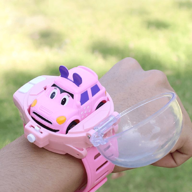 Gluschwein - Spielzeugauto Uhr pink mini